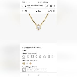 Vrai and Oro diamond and gold necklace